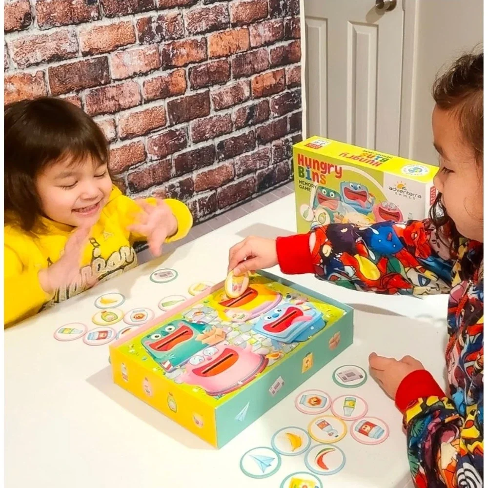 ADVENTERRA Hungry Bins - A Family Board Game About Recycling & Composting